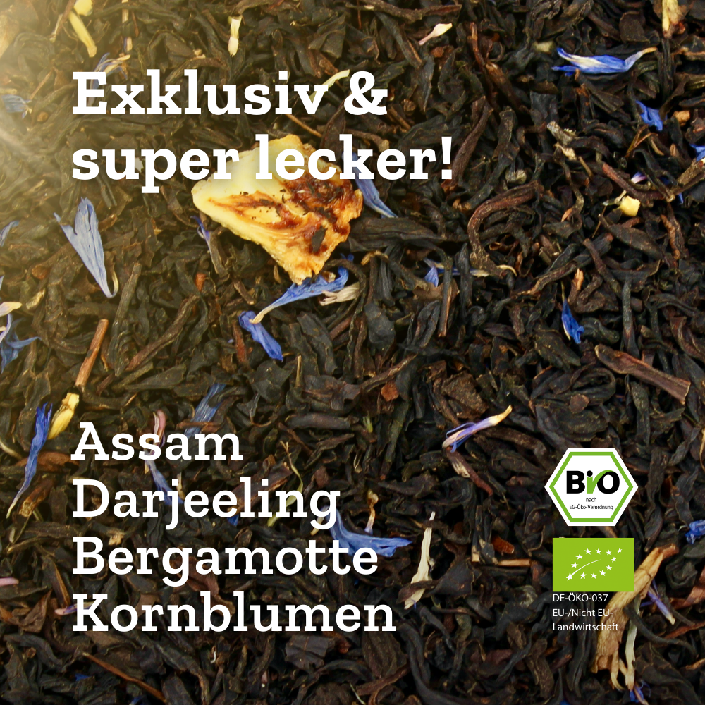 Earl Grey Deluxe Schwarzteemischung mit Kornblumen- 50g - Bio