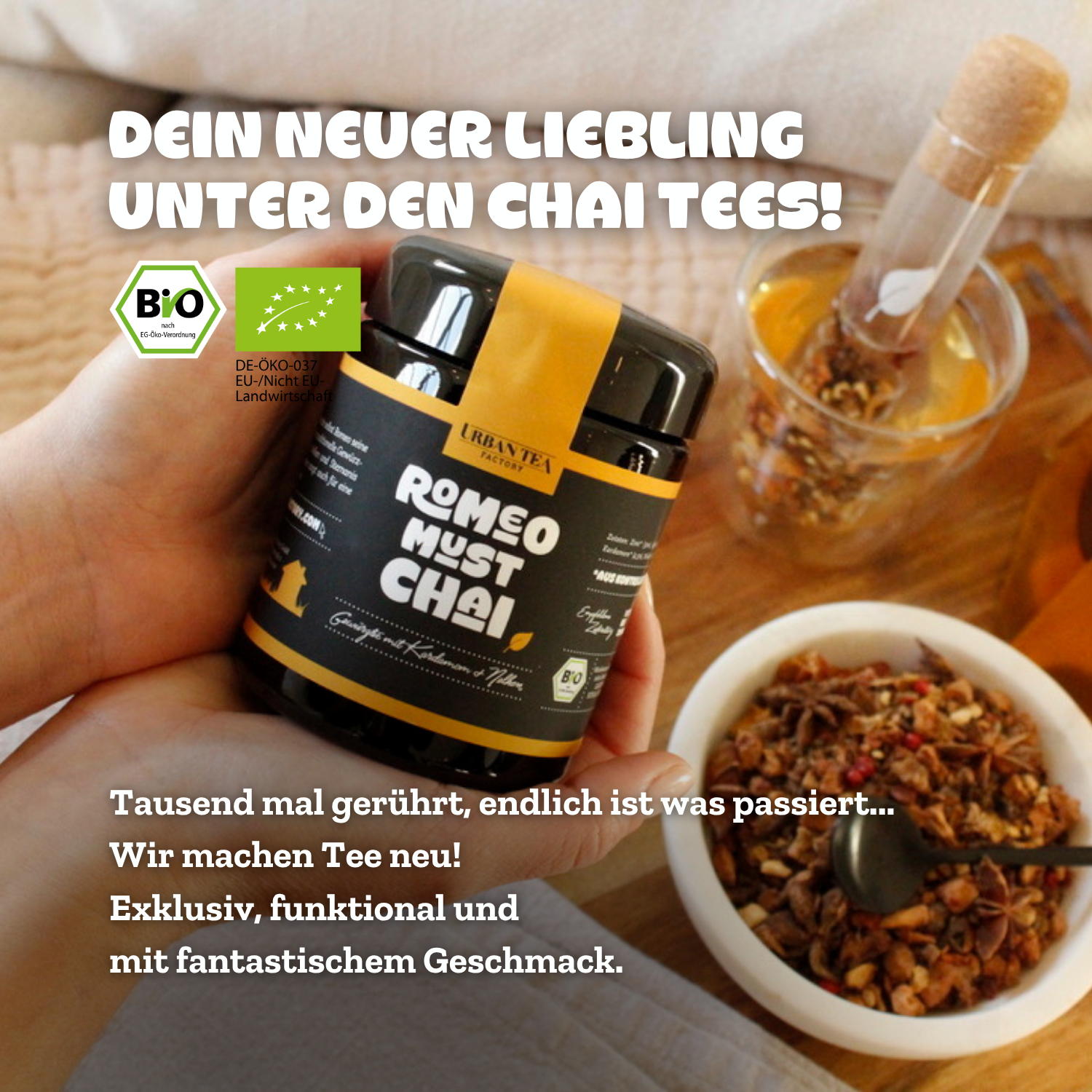 Romeo Must Chai  Gewürztee mit Kardamom & Nelken - 65g - Bio