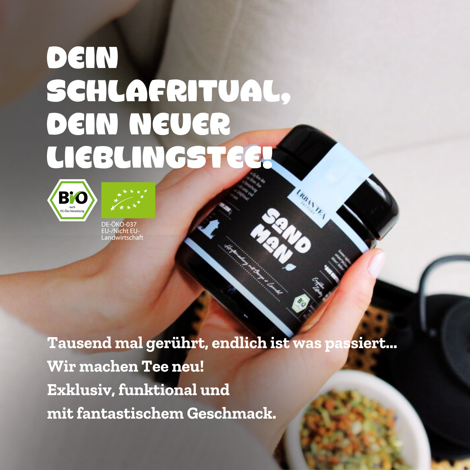 Sandman -  Hanfteemischung mit Orange & Lavendel - 50g - Bio