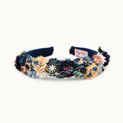 Haarreif Flower Navy