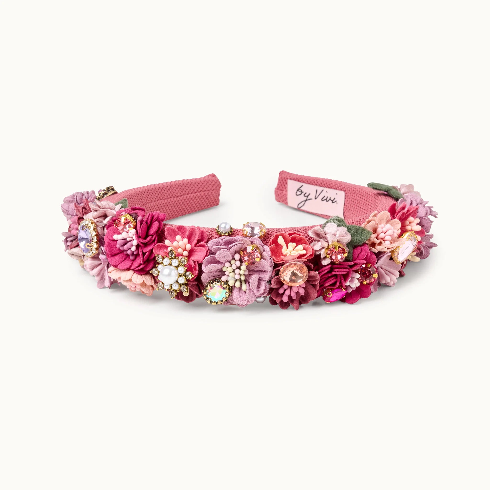 Haarreif Blumen Magenta