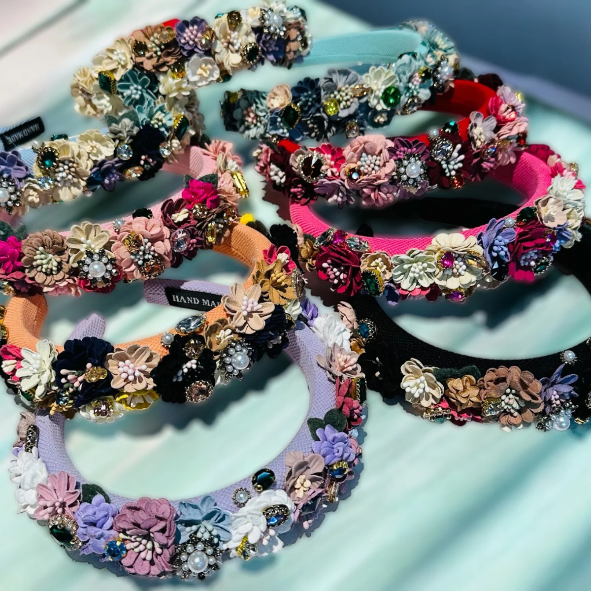 Haarreif Flower Navy