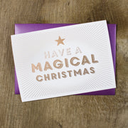 Klappkarte Magical Christmas - Umschlag Brombeer