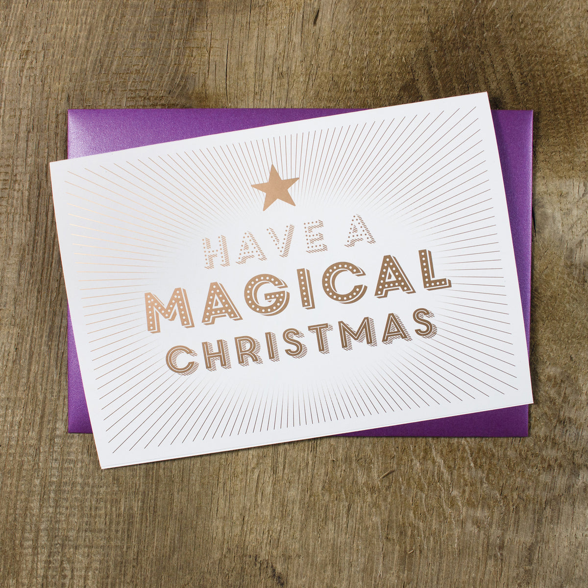 Klappkarte Magical Christmas - Umschlag Brombeer