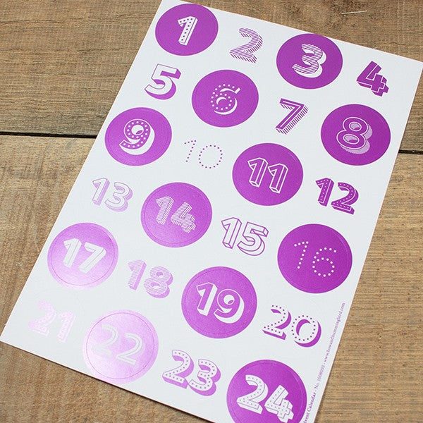 Aufkleber Adventskalender