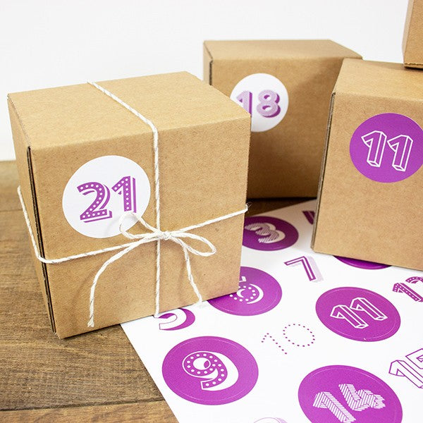 Aufkleber Adventskalender