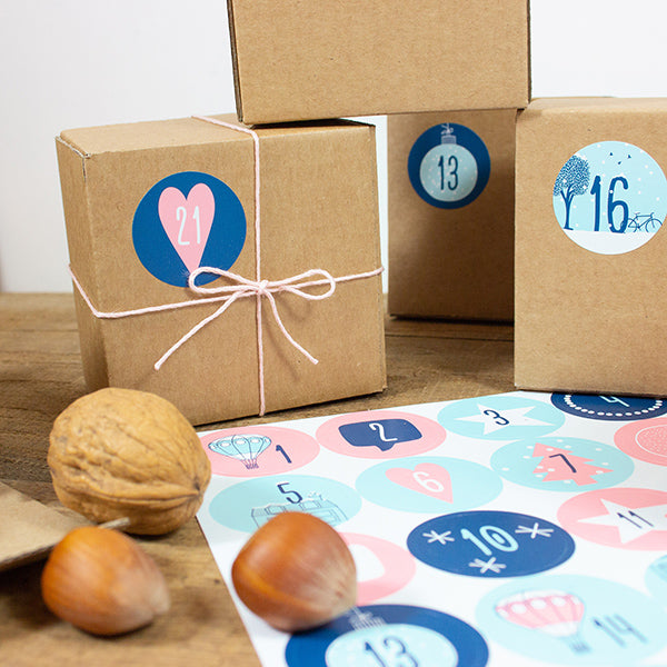 Aufkleber Adventskalender