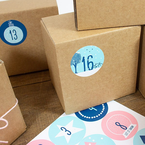 Aufkleber Adventskalender