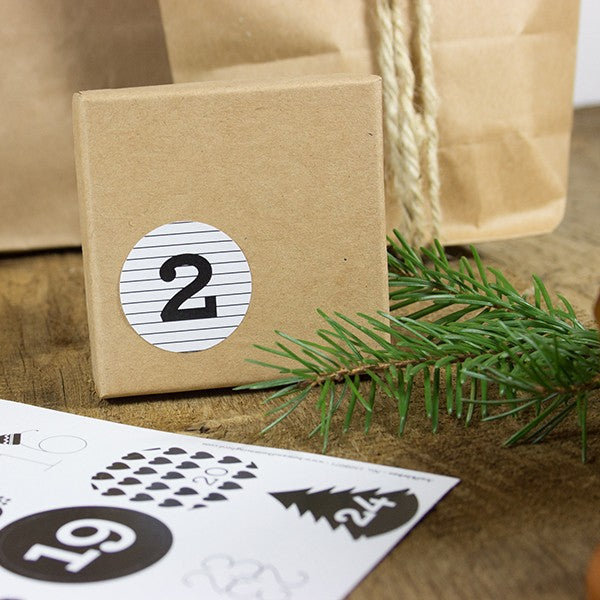 Aufkleber Adventskalender