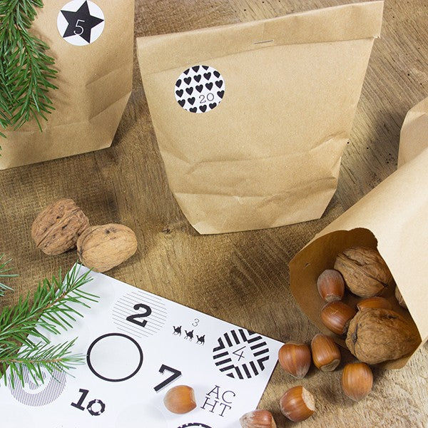 Aufkleber Adventskalender
