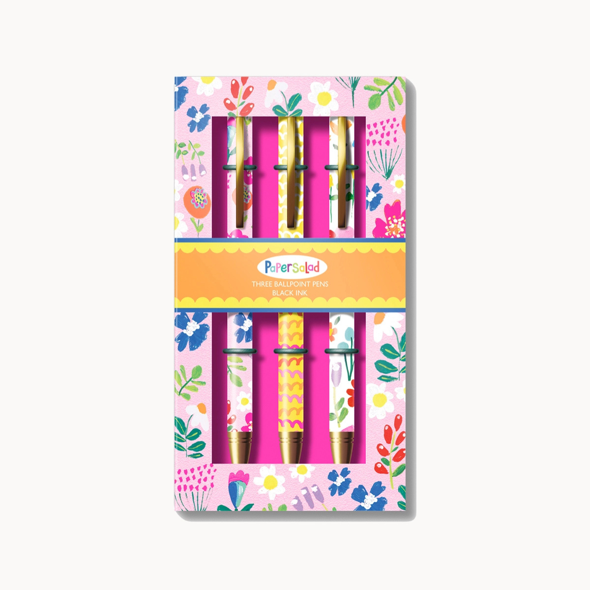 Paper Salad Kugelschreiber 3er Set – Blumen-Box