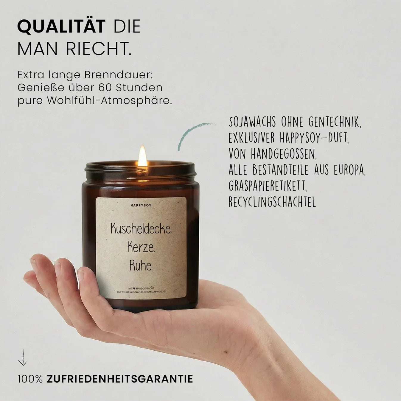 Duftkerze - Kuscheldecke. Kerze. Ruhe