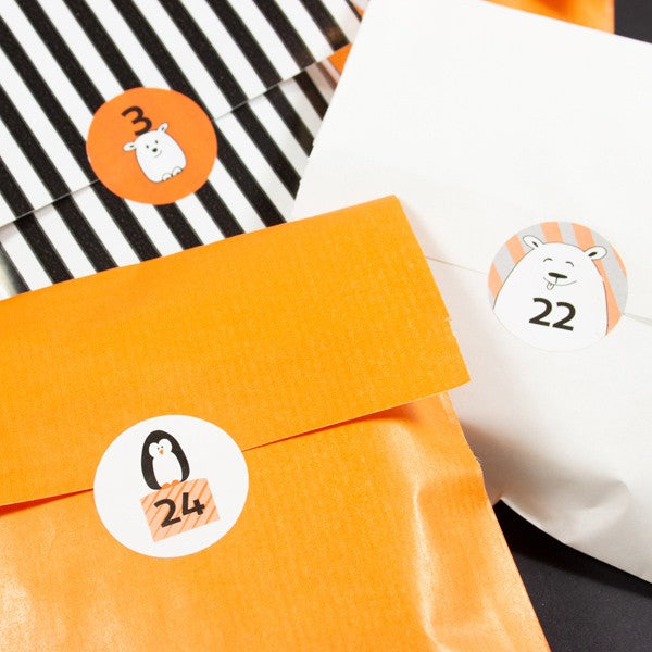Aufkleber Adventskalender