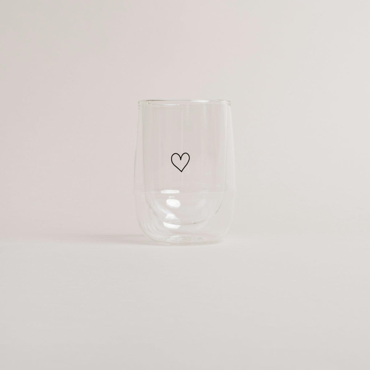 Doppelwandiges Glas Herz, 300 ml