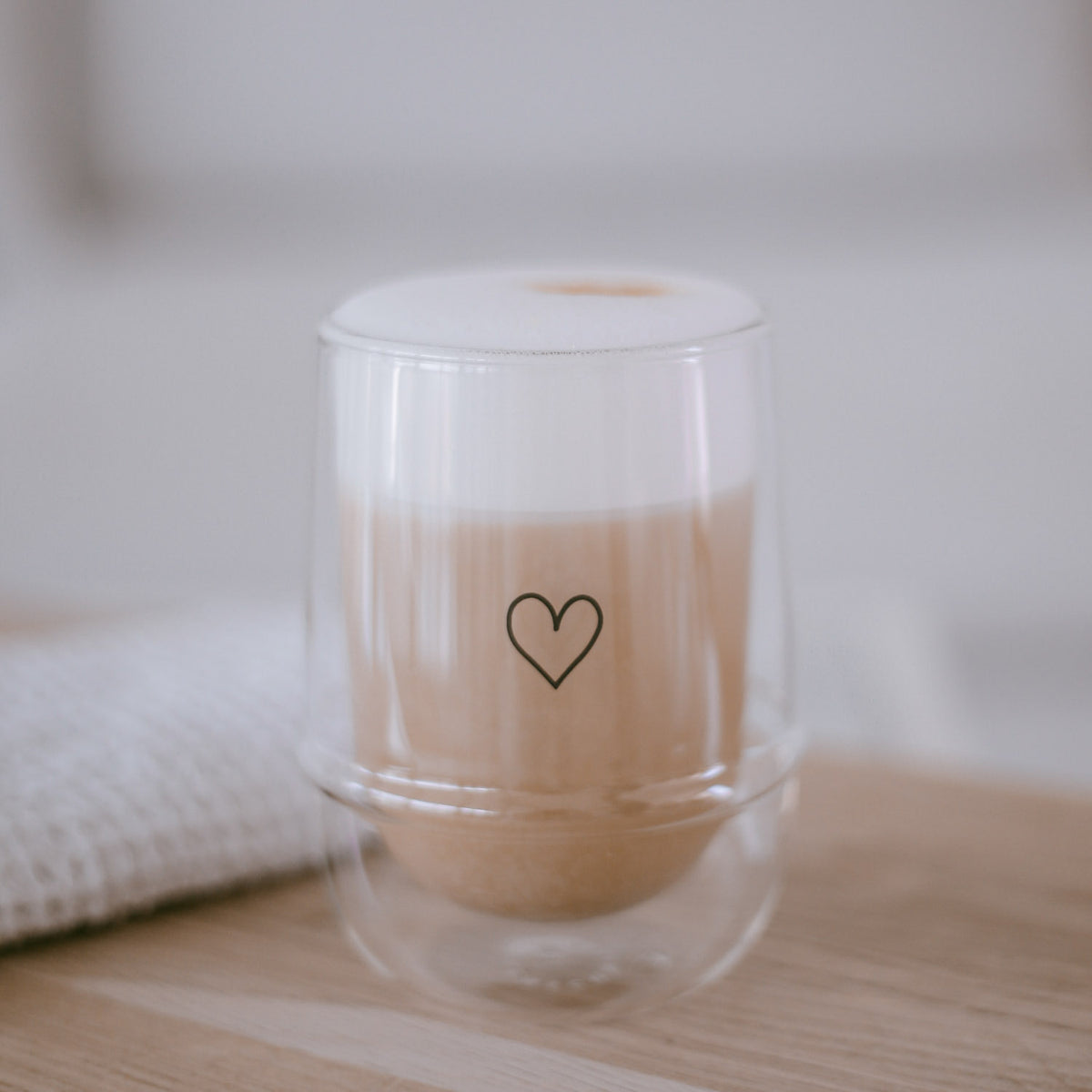 Doppelwandiges Glas Herz, 300 ml