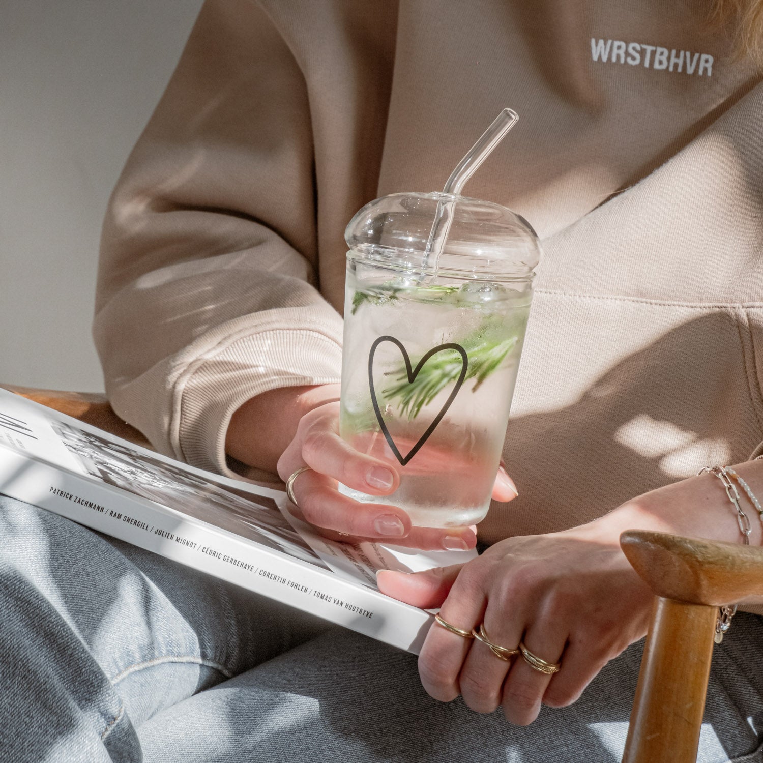 Glasdeckel für Trinkglas
