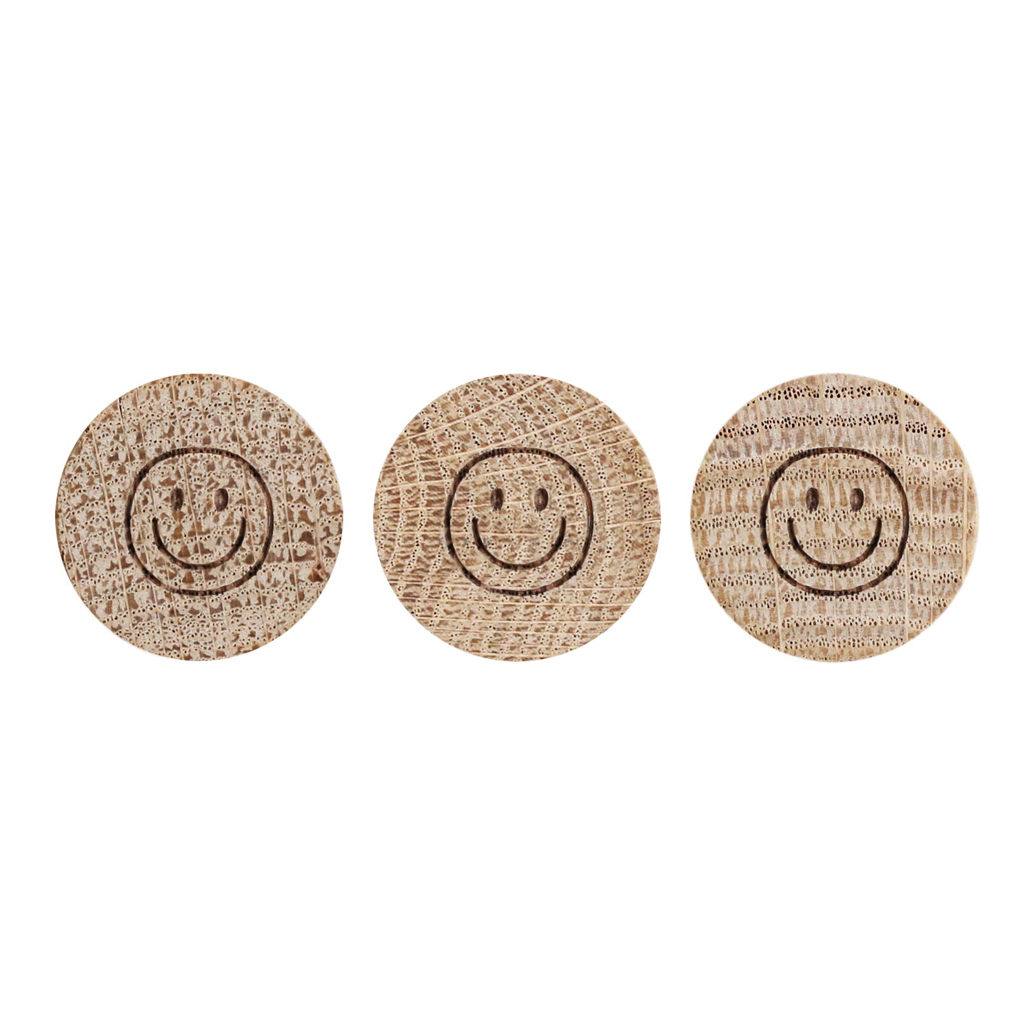 Smiley Holzmagnet 3er Set