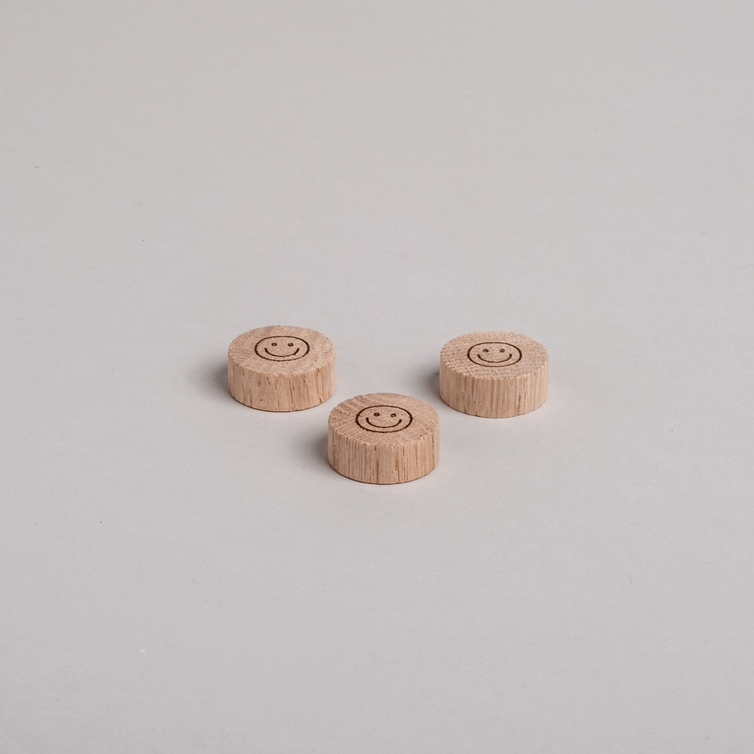 Smiley Holzmagnet 3er Set