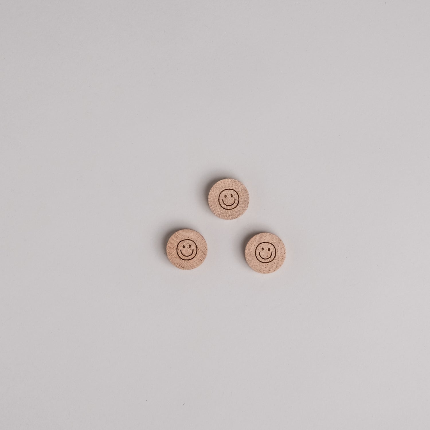 Smiley Holzmagnet 3er Set