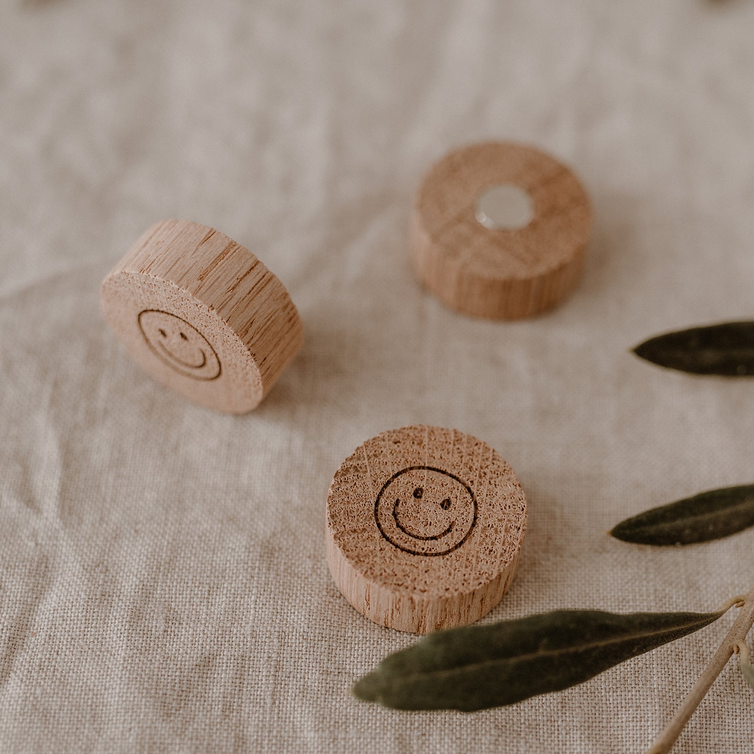 Smiley Holzmagnet 3er Set