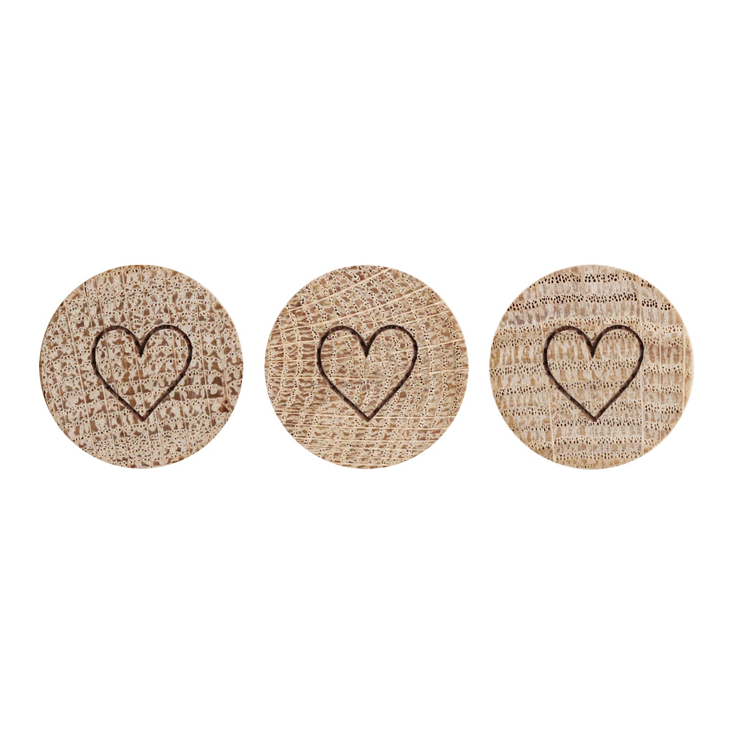 Herz Holzmagnet 3er Set