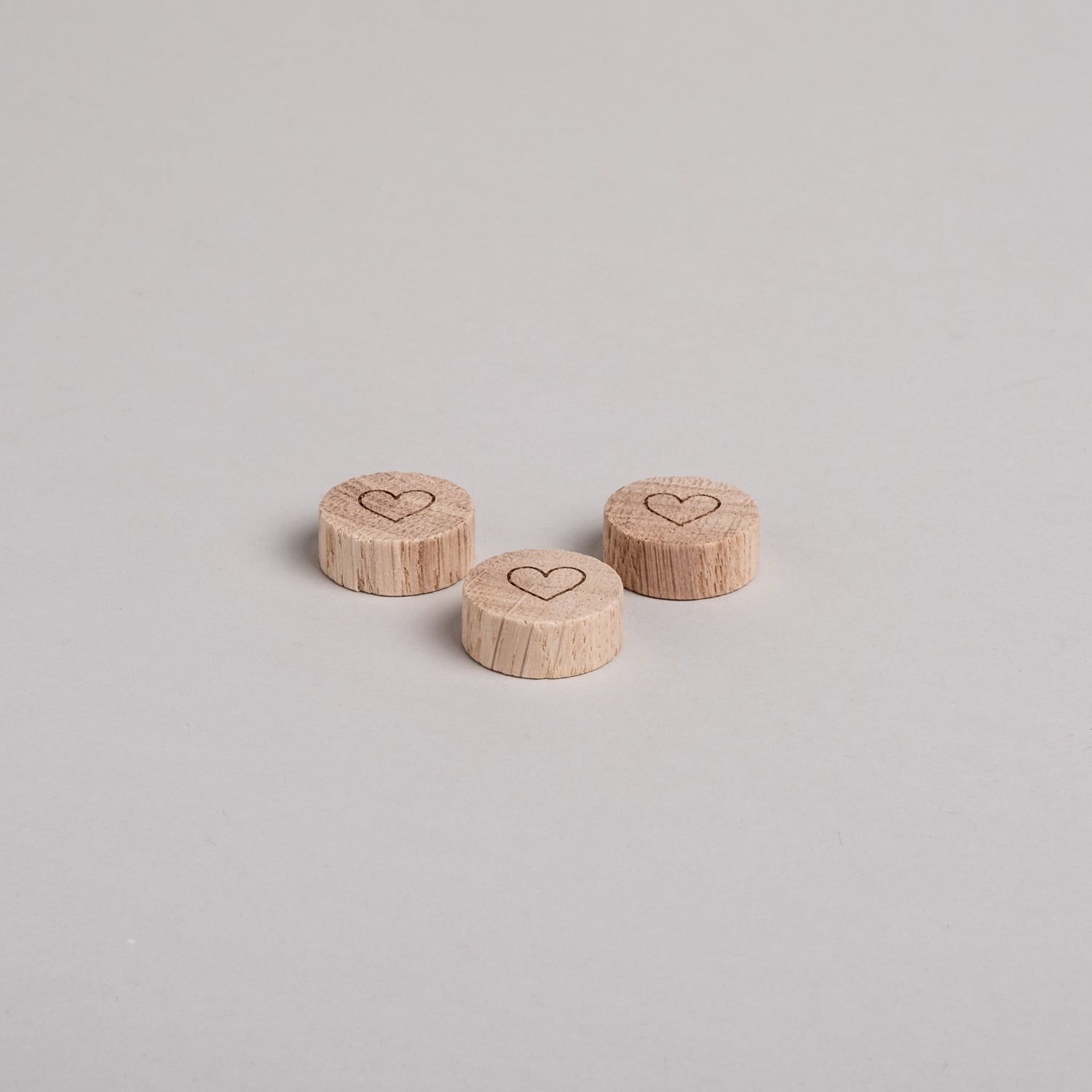 Herz Holzmagnet 3er Set