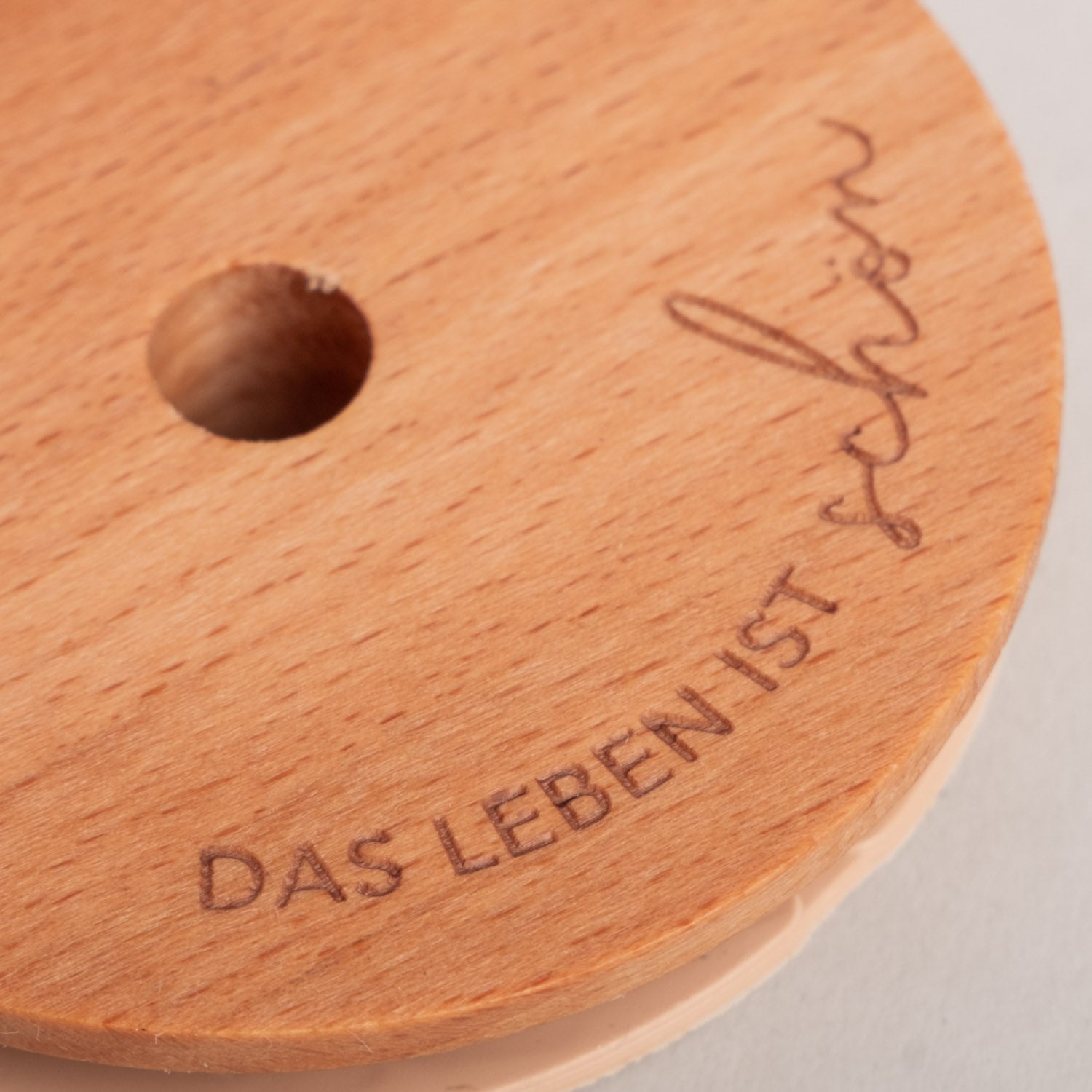 Deckel Das Leben ist schön für Hohes Trinkglas