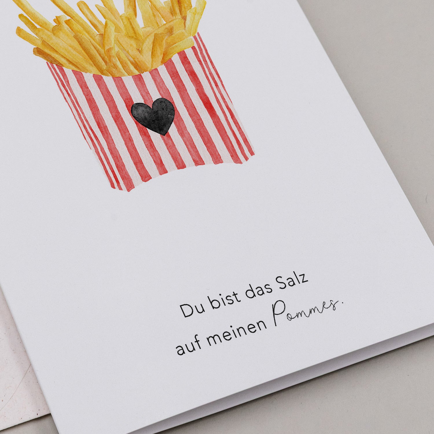 Klappkarte Pommes