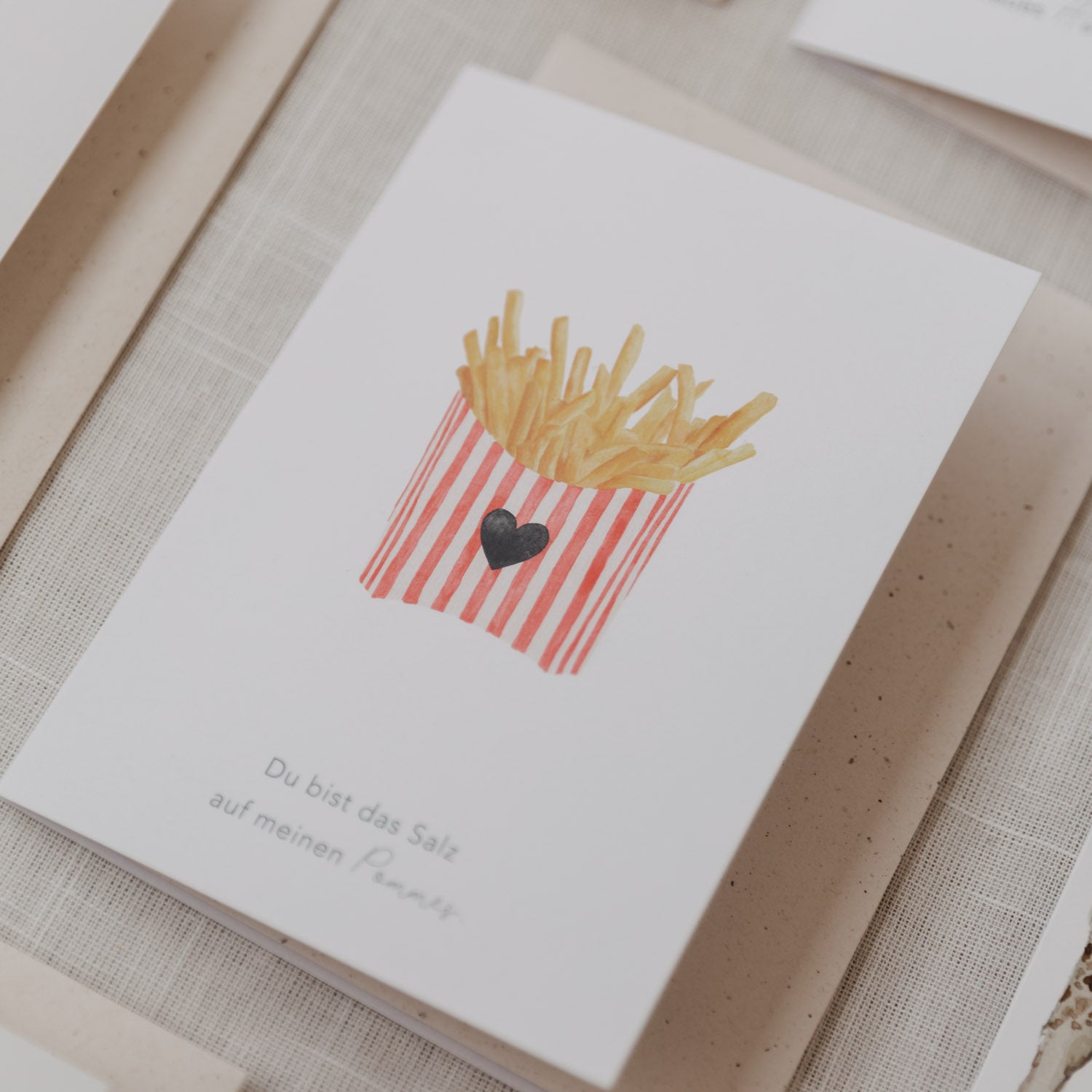 Klappkarte Pommes