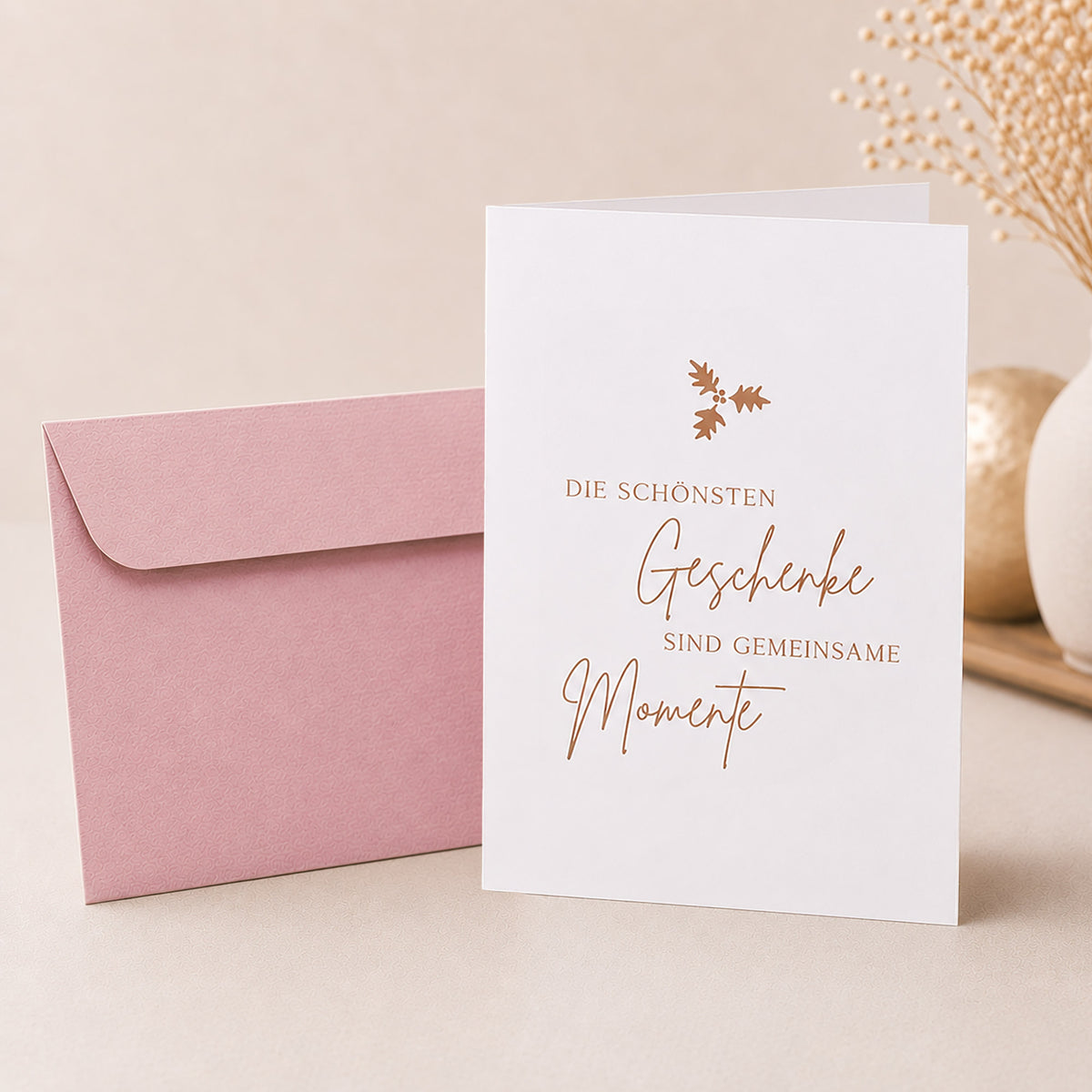 Klappkarte Die schönsten Geschenke - Umschlag Rosa