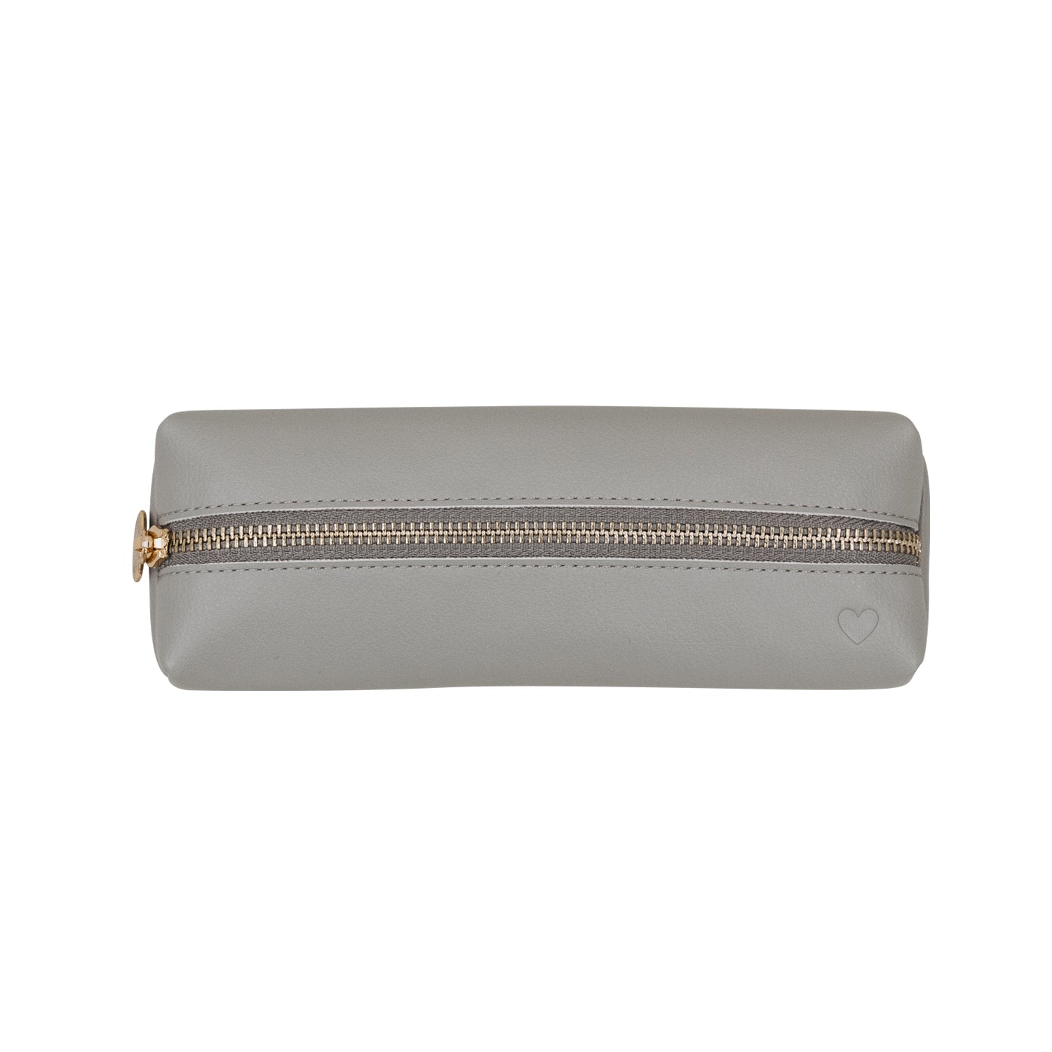 Federtasche Herz grau