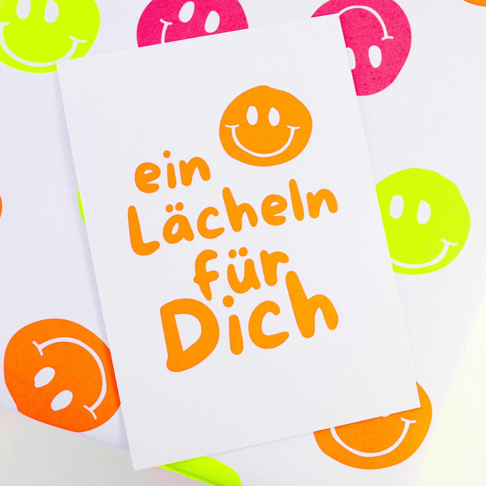 Postkarte ein Lächeln für Dich
