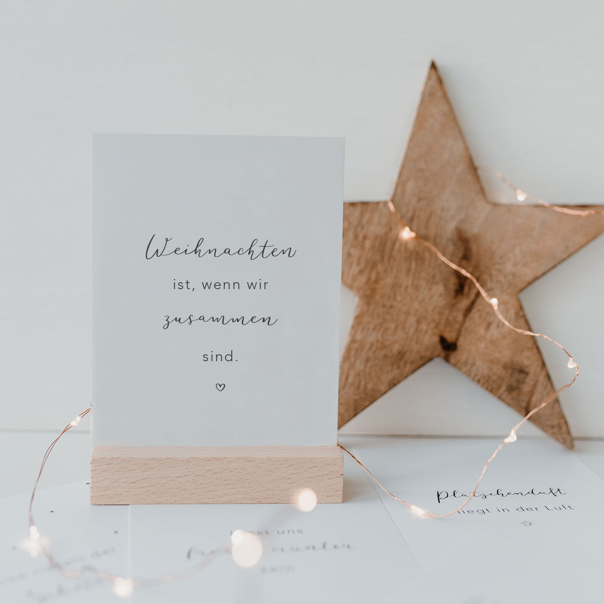 Postkarte Weihnachten ist, ...
