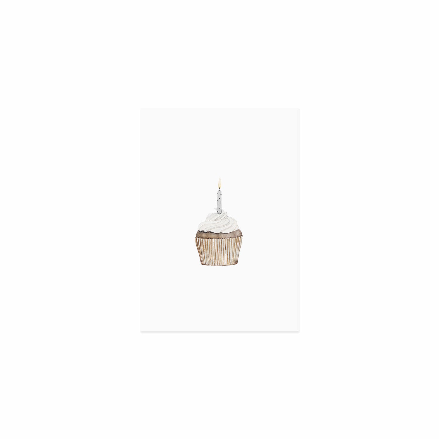 Aquarellkarte Cupcake