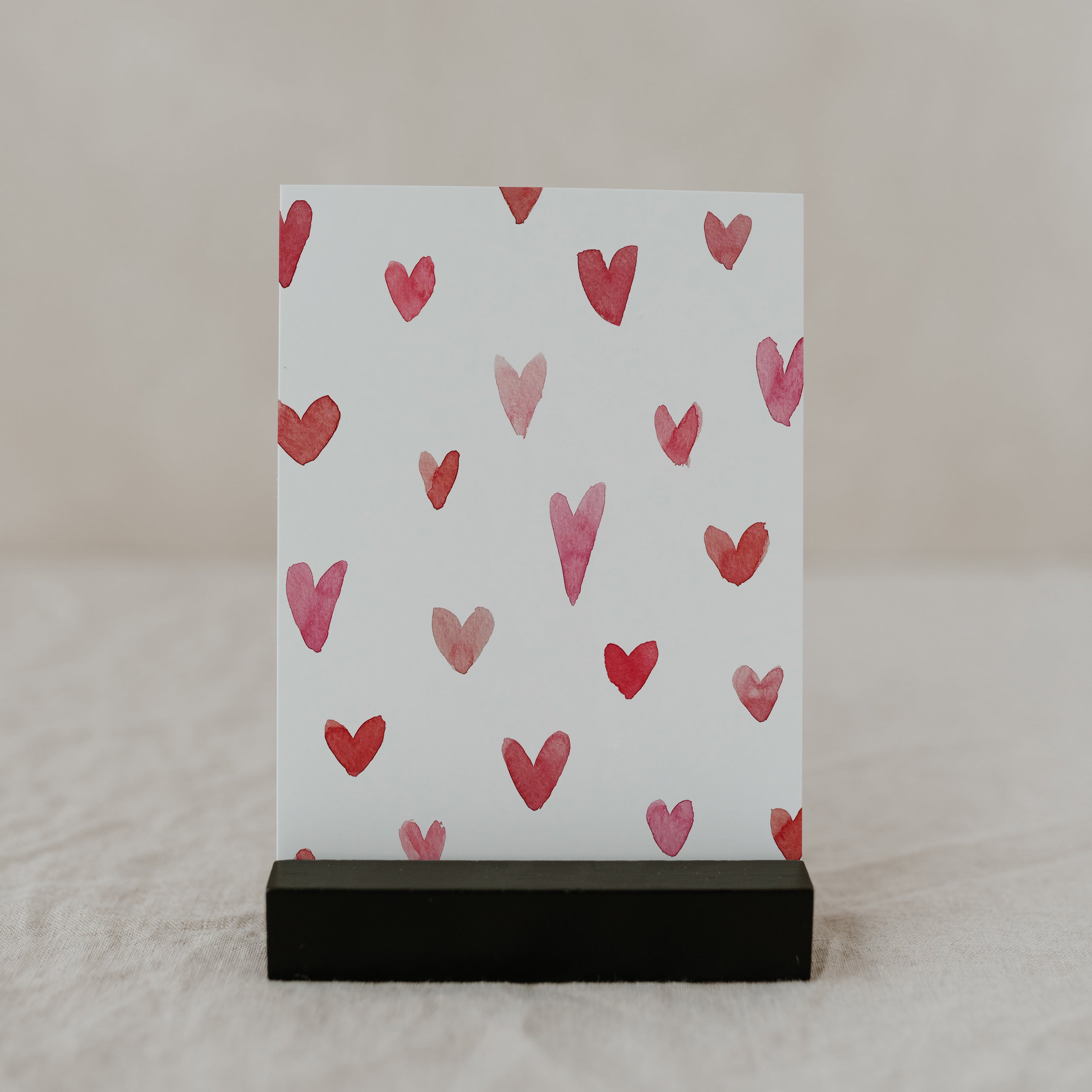 Aquarellkarte Hearts