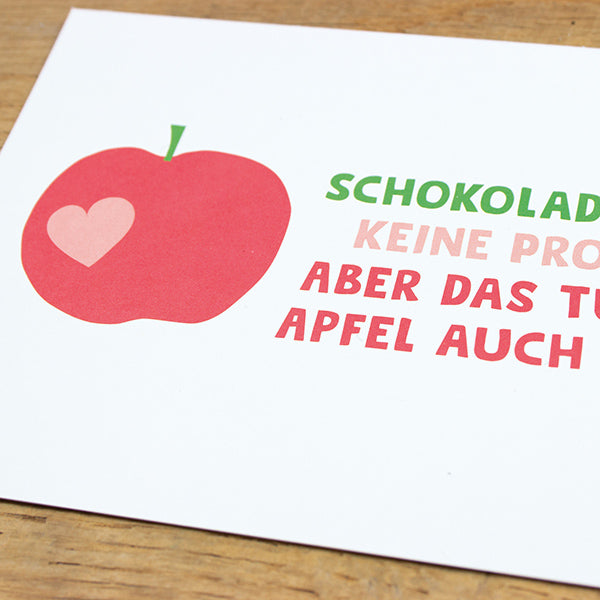 Postkarte Schokolade löst keine Probleme