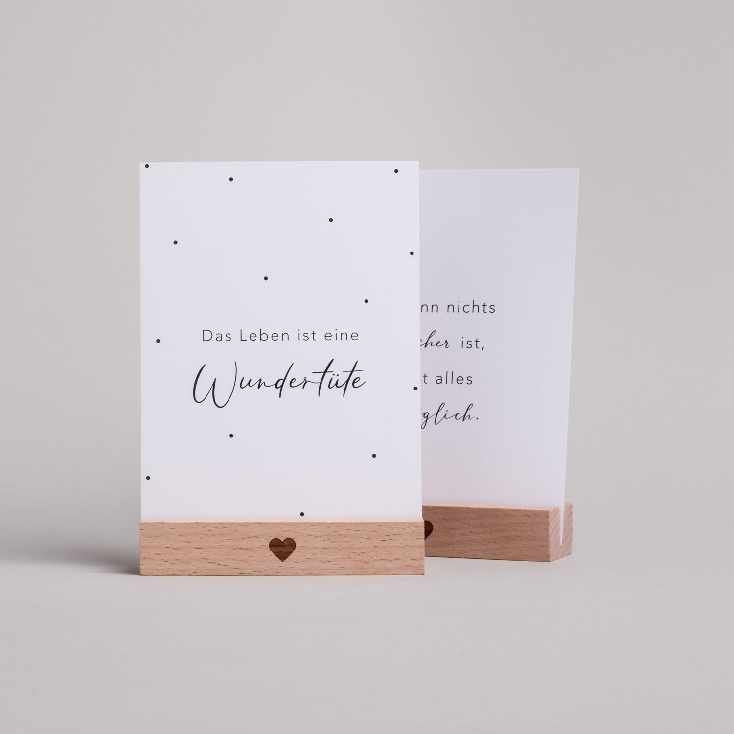 Kartenständer 2er Set - 10,5 cm Herz