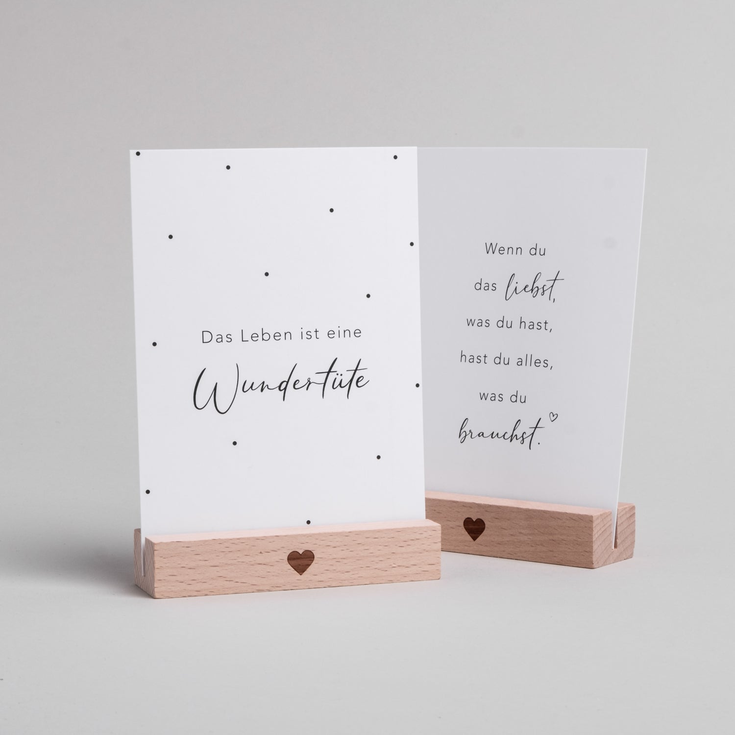 Kartenständer 2er Set - 10,5 cm Herz