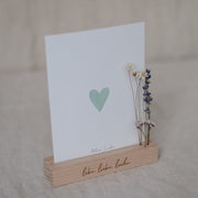 Karten- und Blumenhalter 2er Set - 12 cm Lebe Liebe Lache